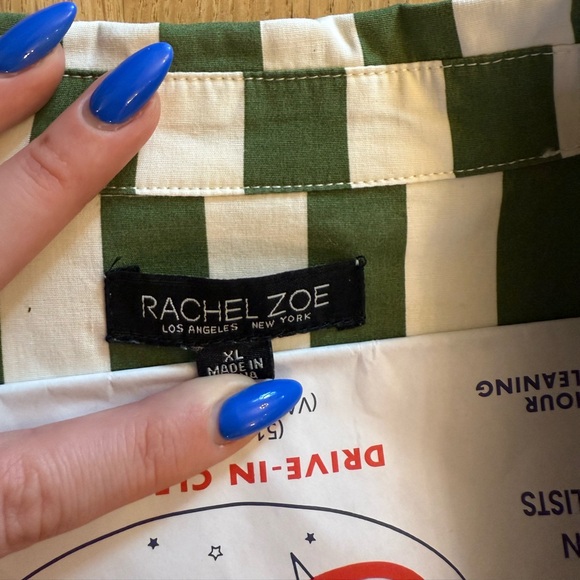 Rachel Zoe Green and White Striped Midi Dress - Picture 4 of 7